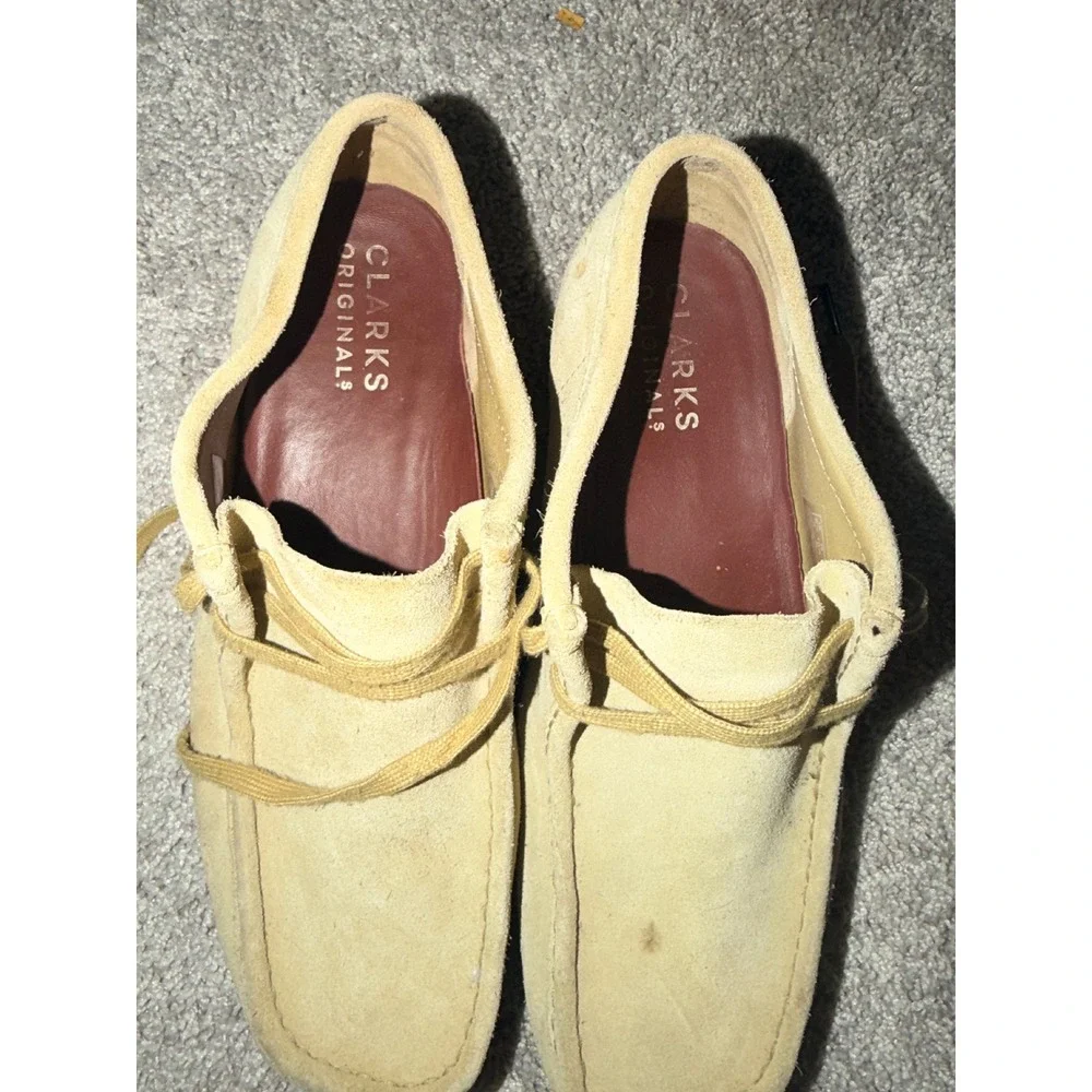 Clarks Originals Wallabee Maple Tan Suede Moccasin Shoes 10.5 M Mens
